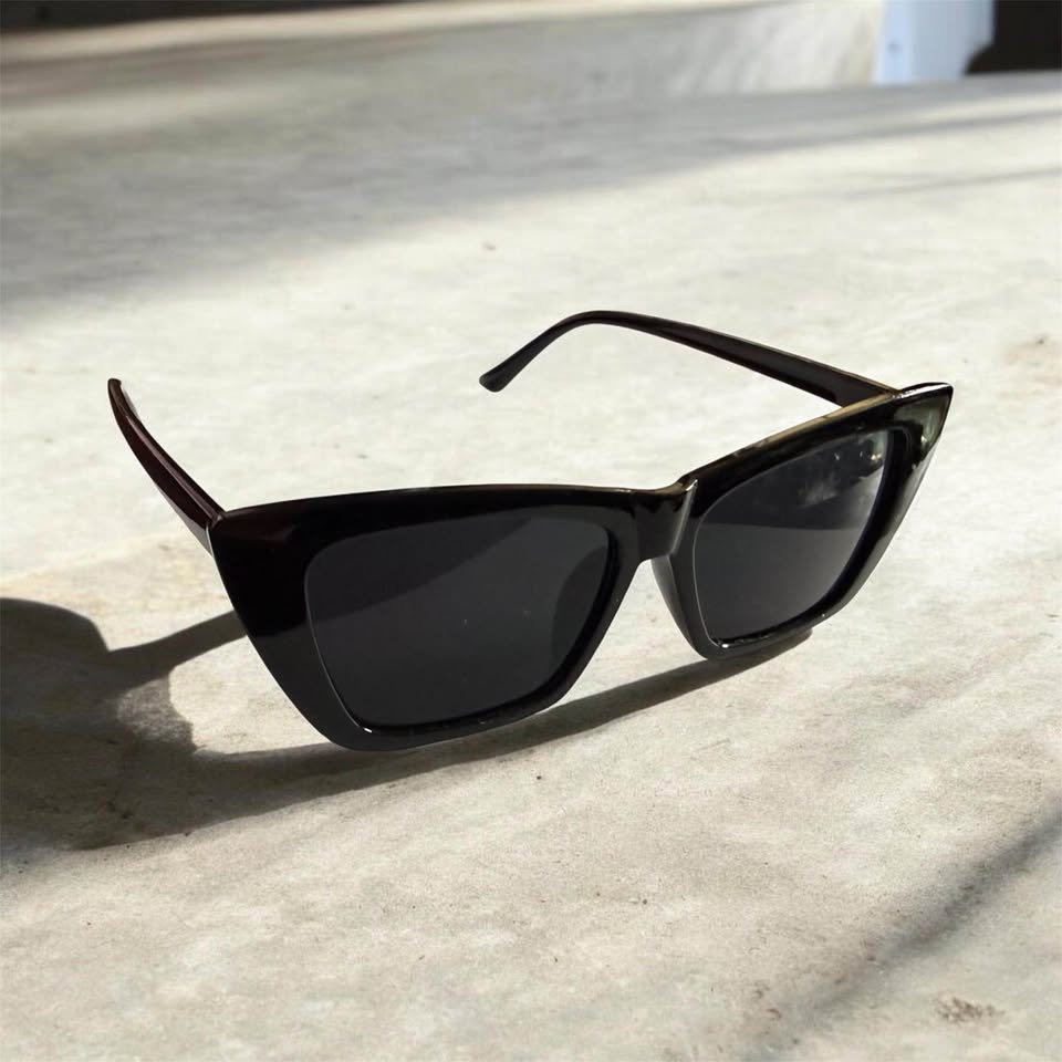 Bold Angular Cat-Eye Sunglasses