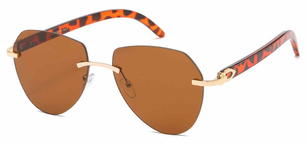 Giselle Metallic Rimless Aviator (GSL28251)