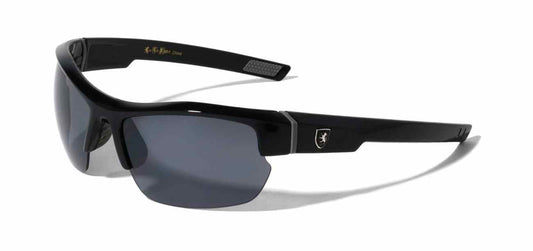 Khan Semi-Rimless Wrap Sunglasses (KN-5297)
