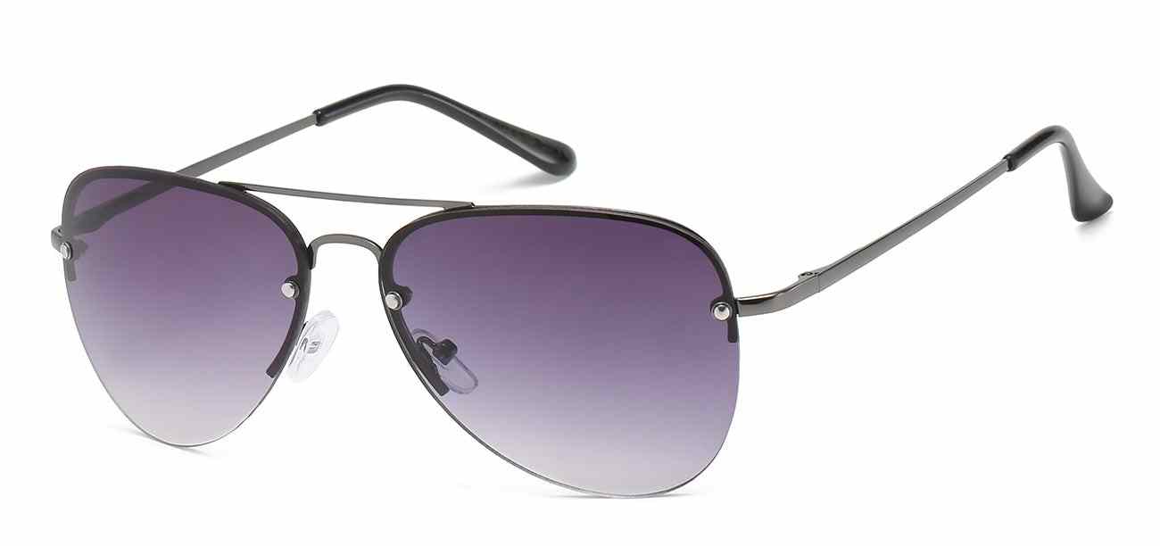 Air Force Metallic Semi-Rimless Aviator (AF122-GRD)