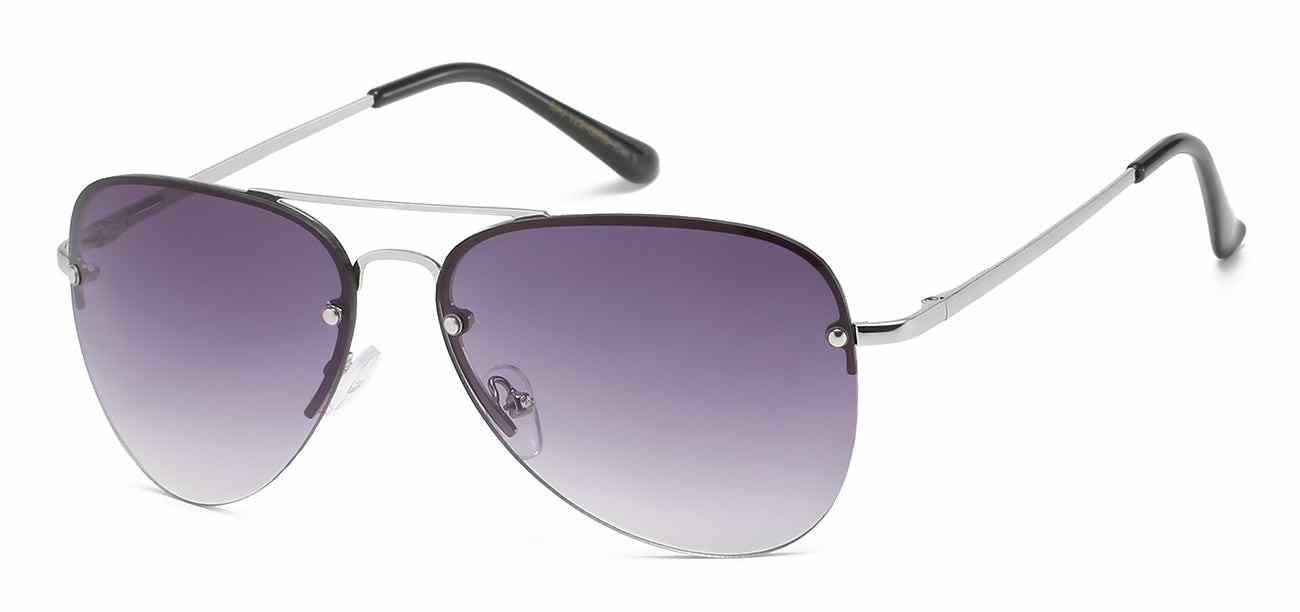 Air Force Metallic Semi-Rimless Aviator (AF122-GRD)