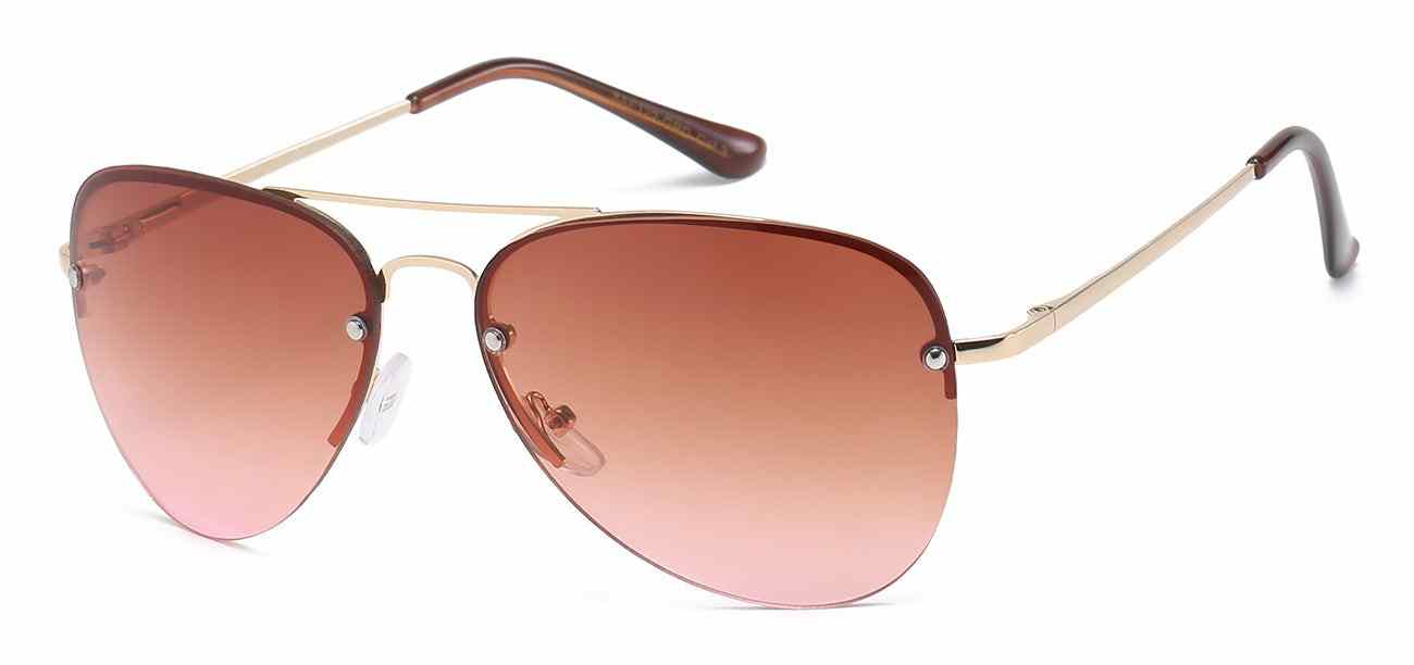 Air Force Metallic Semi-Rimless Aviator (AF122-GRD)
